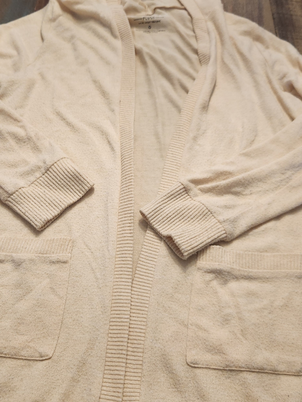 Torrid Cream Open-Front Super Soft Plush Cardigan